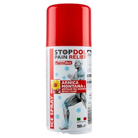 Pharmadoct Stop Dol Pain Relief Ice Spray Arnica Montana & Artiglio del Diavolo 150 ml